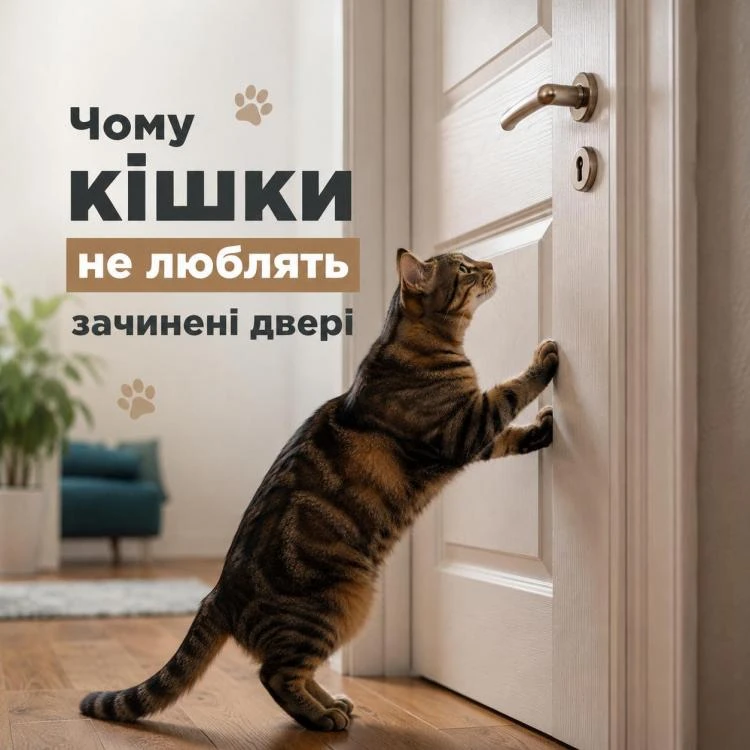 Чому кішки не люблять зачинені двері