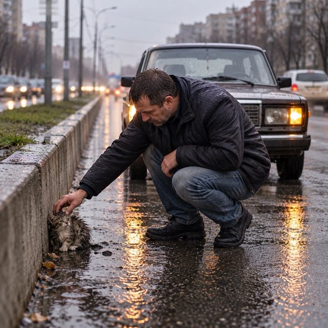 Сіра «рукавичка» на дорозі